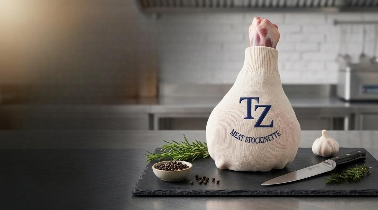 Lamb leg in Tiza meat stockinette